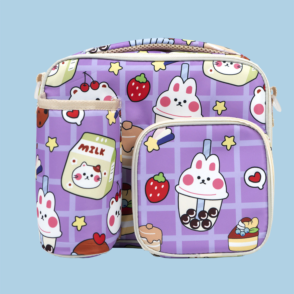 A explosions cute multi-pocket function lunch bag for office workers and students creative multifunctional lunch bag