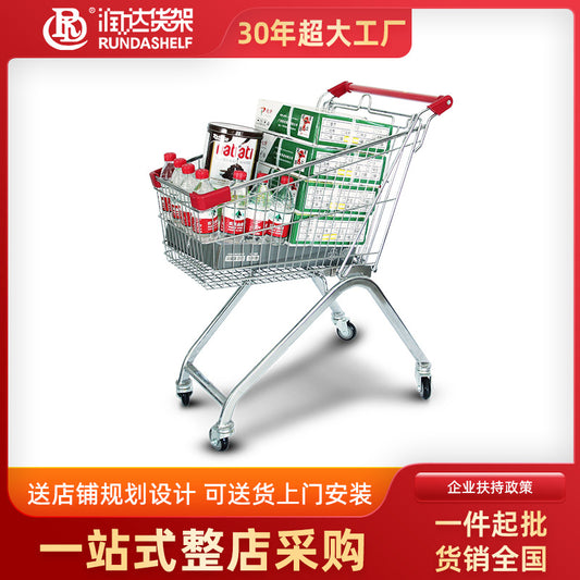 A herringbone foot shopping cart supermarket trolley folding trolley with stool shopping cart wholesale