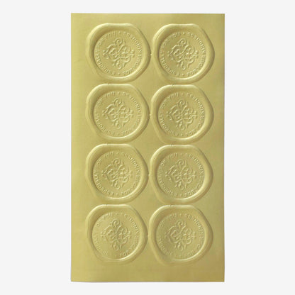 A gold fire print sticker spot baking gift sealing sticker self-adhesive sticker label sealing sticker 8 pcs/sheet MOQ: 50PIECE