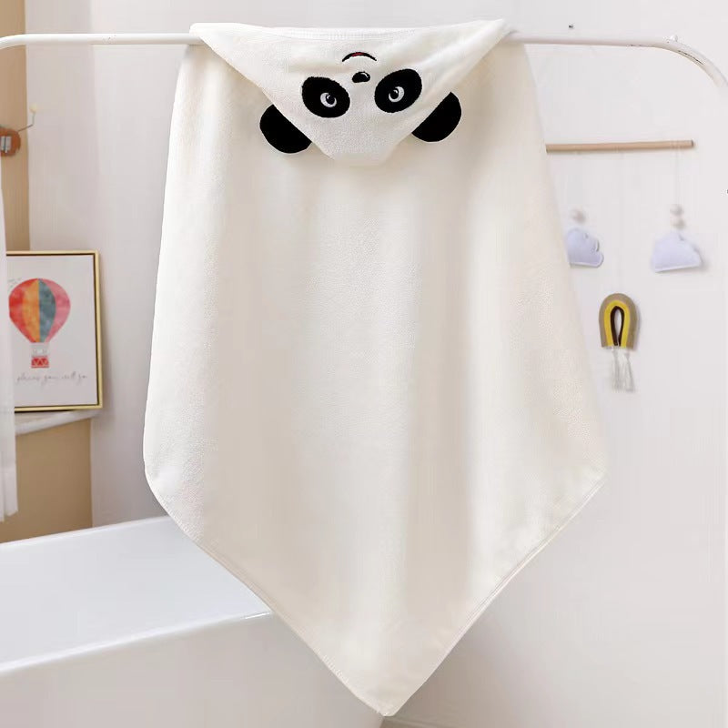 Capa bordada para niños, toalla de baño de dibujos animados, toalla de baño absorbente para bebé, linda toalla de baño de 0,32 kg 