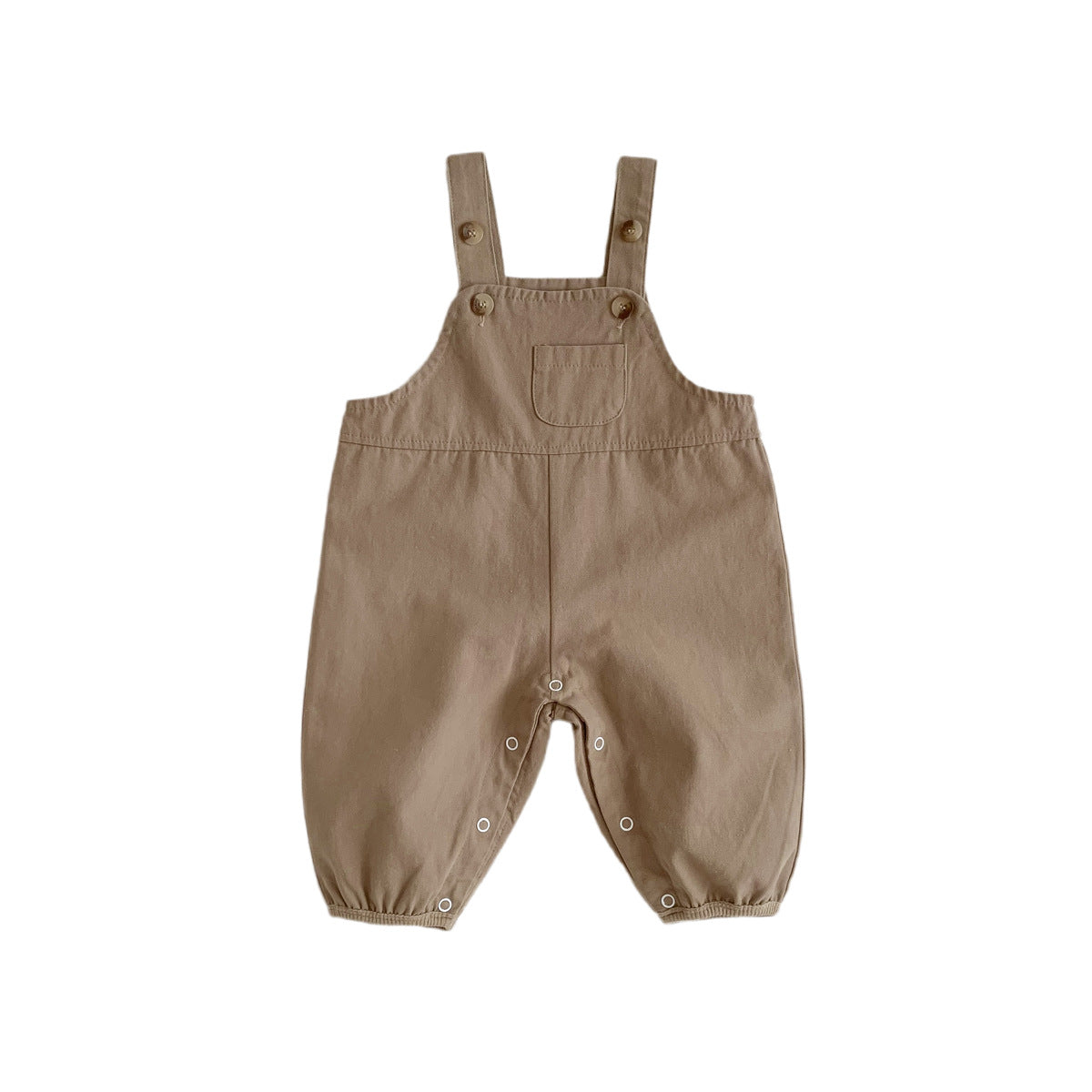 Una nueva versión coreana de otoño de pantalones infantiles ins para niños y niñas, pantalones casuales con tirantes abiertos y correas para el hombro ajustables. 