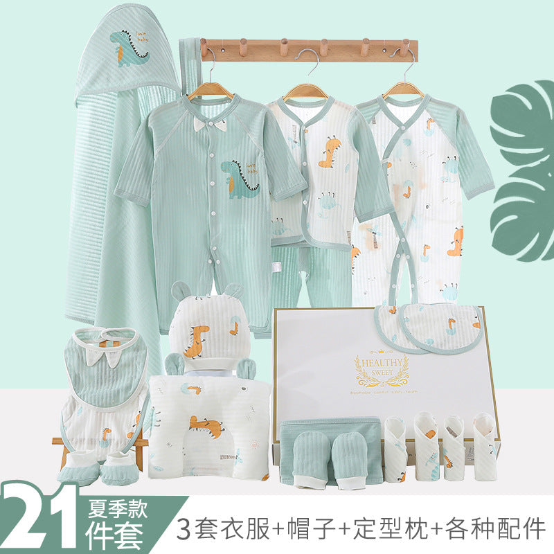 Newborn Spring/Summer Gift Box Baby Thin Clothes Newborn Full Term Baby Set Birth Supplies Complete Set Box