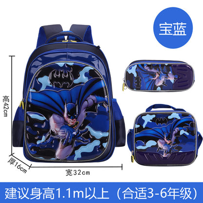 A Factory spot new foreign single three-piece backpack boys, girls, primary school students, children's trolley schoolbags, large capacity