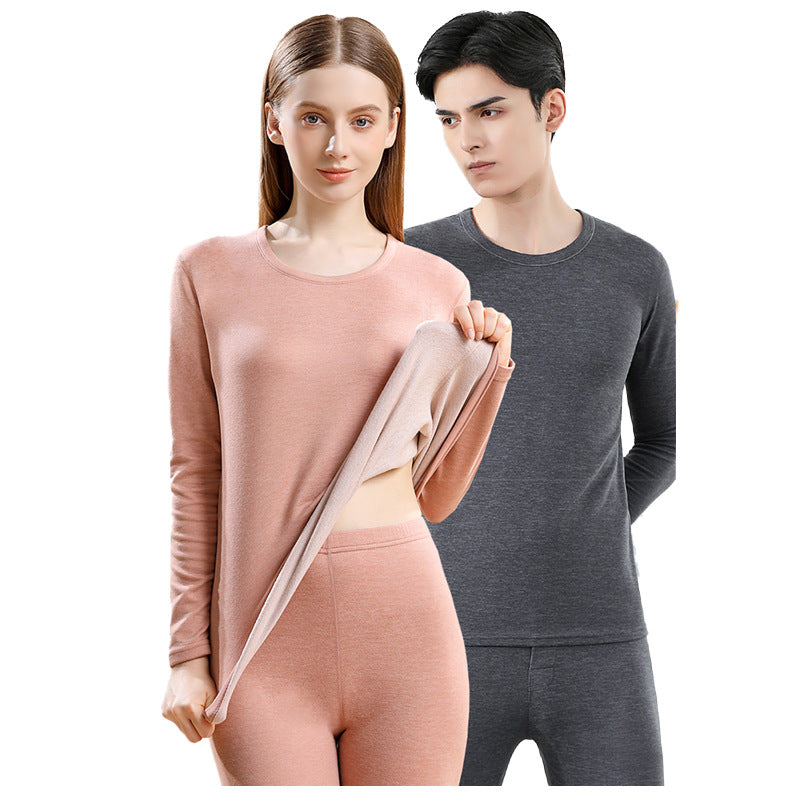 A cashmere silk men's and women's suit thickened fleece long johns German fleece thermal underwear couple primer winter