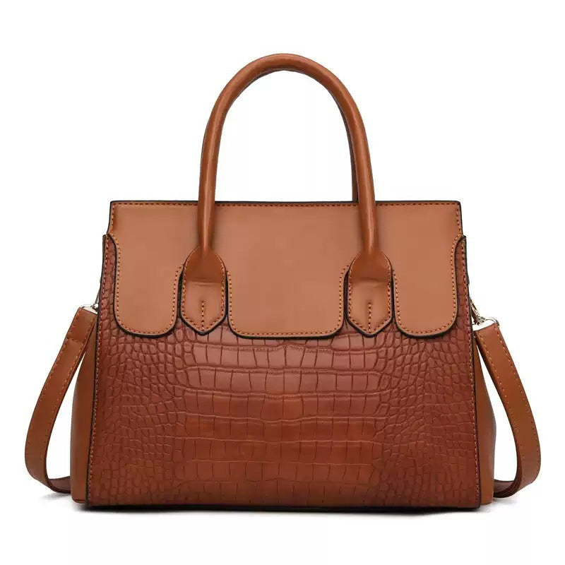 Un nuevo bolso de gran capacidad para madre e hijo de estilo transfronterizo, conjunto de tres piezas estilo retro europeo y americano, bolso de mujer, bolso de mano cruzado de un solo hombro