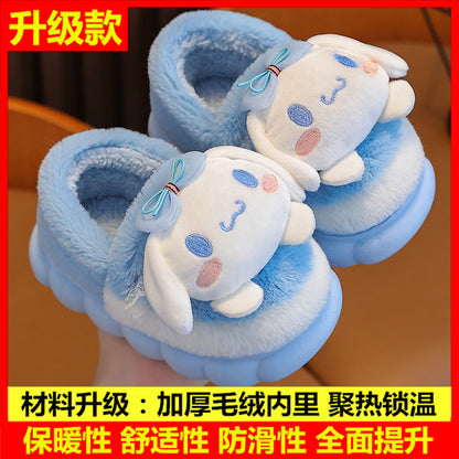 A new autumn and winter children's cotton slippers boys and girls indoor cute cartoon girls slippers infant baby cotton mop