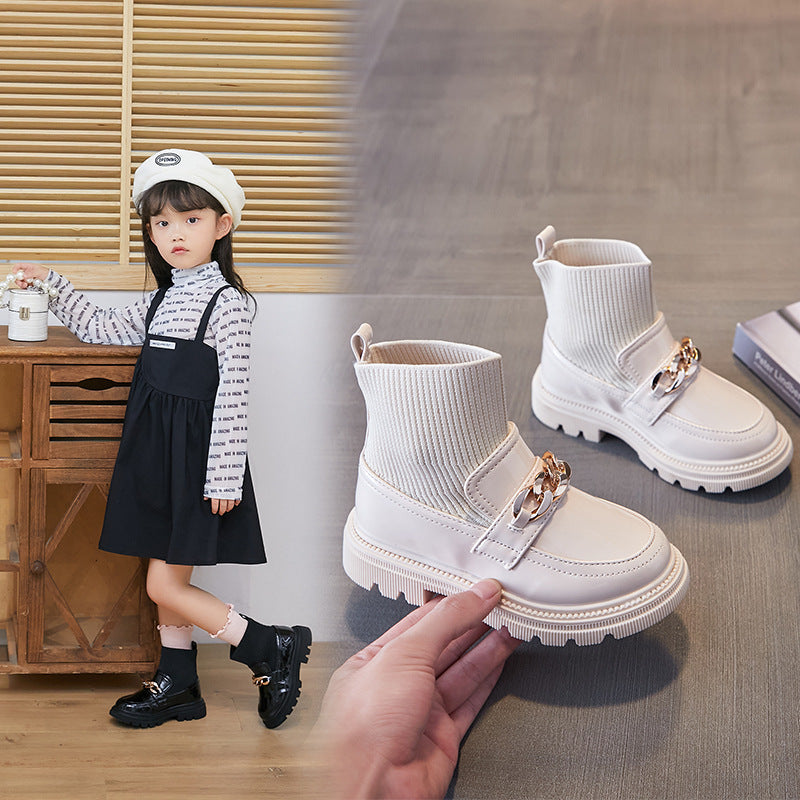 A New Autumn Girls Martin Boots Single Boots Little Girls Boots Girl's Boots Children's Short Boots