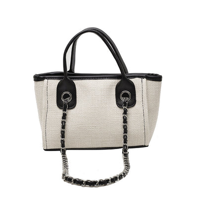 Bolso de mano para mujer, de gran capacidad, portátil, con cadena cruzada, 0,8 kg 