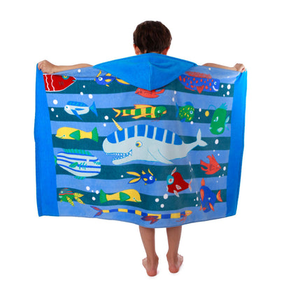 A mazon cartoon beach towel, European and American sizes, children can wear bath towels in the bathroom, pure cotton hooded bath towel bathrobe, 100% COTTON 0.4KG