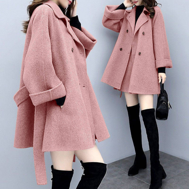 A suit women's autumn and winter small fragrant woolen coat fashion short skirt woolen skirt suit women's two-piece suit