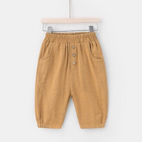 Pantalones cortos para niños 2023 nueva ropa de verano para niños pequeños y bebés en verano pantalones cortos de algodón y lino para niños pequeños y pantalones casuales extranjeros 