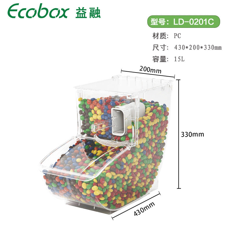 A Supermarket display box Household square storage box Inner support storage box Multi-style gravity box with lid Thickened transparent plastic