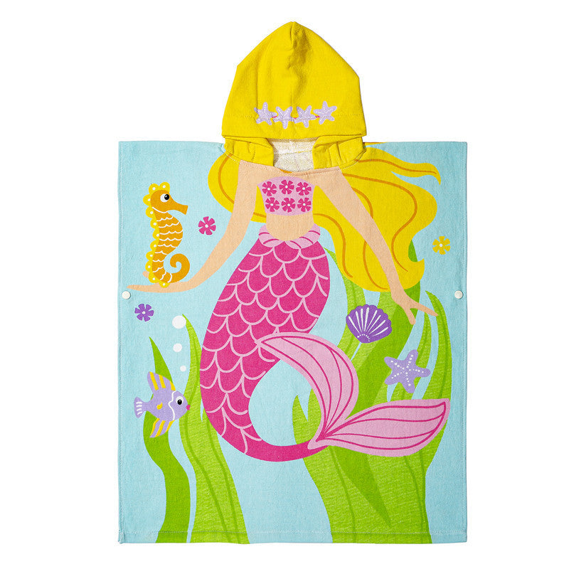 A children's bathrobe in stock, Amazon's best-selling European and American cartoon wearable shower towel, extended pure cotton hooded cape  100% cotton 0.34kg