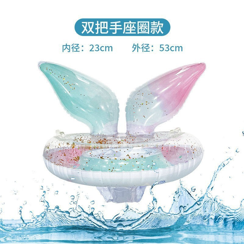 A internet celebrity with water gun airplane seat circle, children's swimming circle, cute cartoon baby water seat circle, inflatable swimming circle