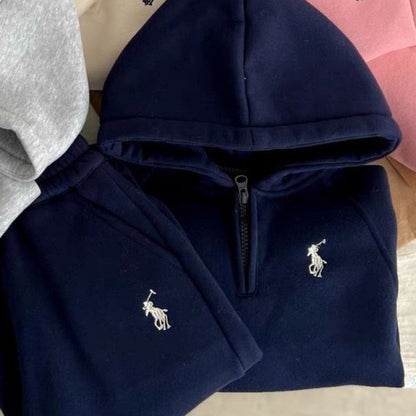 A children's sweater sweatpants set thickened autumn and winter new boys and girls two-piece set baby hooded set tide