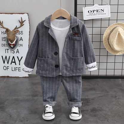 Children's suits, children's clothes, boys' three-piece set, baby boys, spring new handsome spring, 0-3 years old, long sleeves, autumn tide 1kg