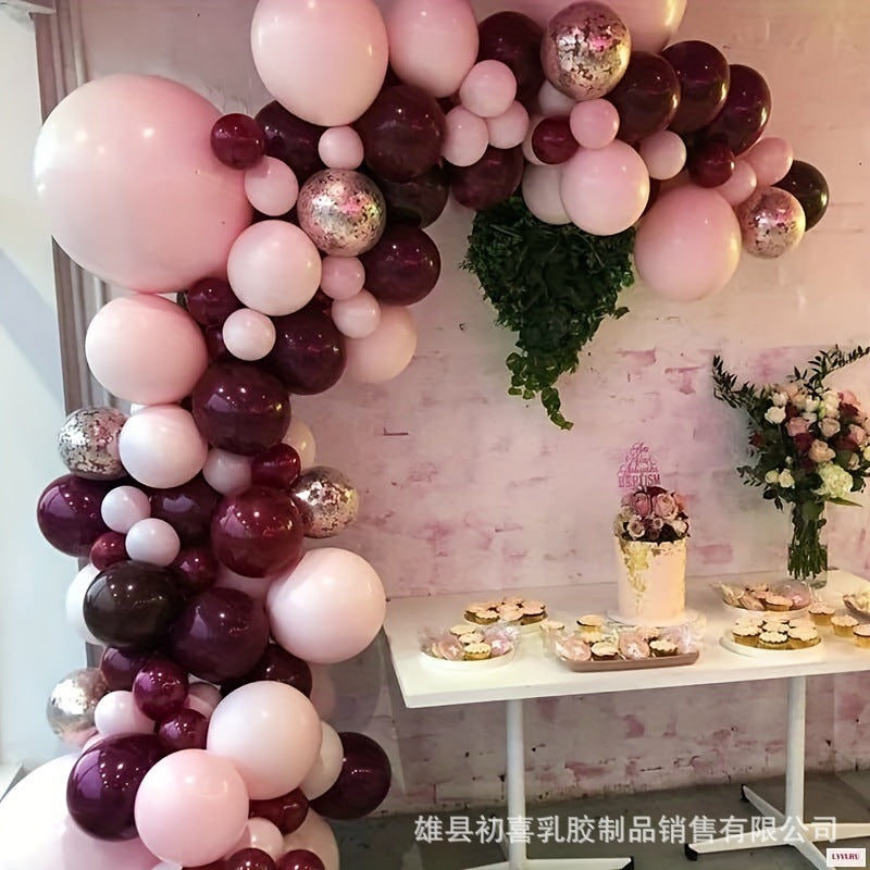 Celebration anniversary retro red padded balloon package birthday wedding room layout opening ceremony arch balloon 0.3KG