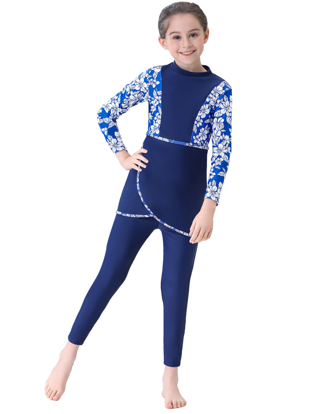 Un nuevo traje de baño de comercio exterior Traje de baño conservador para niñas Traje de baño de playa para niños Bukini 0,25 kg 