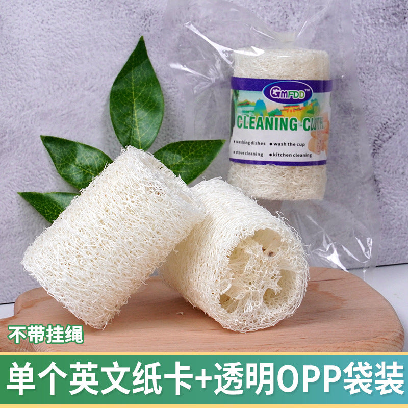 A loofah, brush pot, artifact, kitchen cleaning, non-staining dishcloth, dishcloth, natural loofah, scouring pad