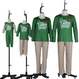 New autumn and Christmas parent-child outfits from Europe and America, full home printed long sleeved sets, home clothing, and family pajamas