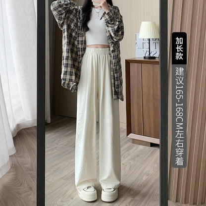 A White Yamamoto pants summer women's 2024 new thin loose drape milk pants straight casual wide-leg pants