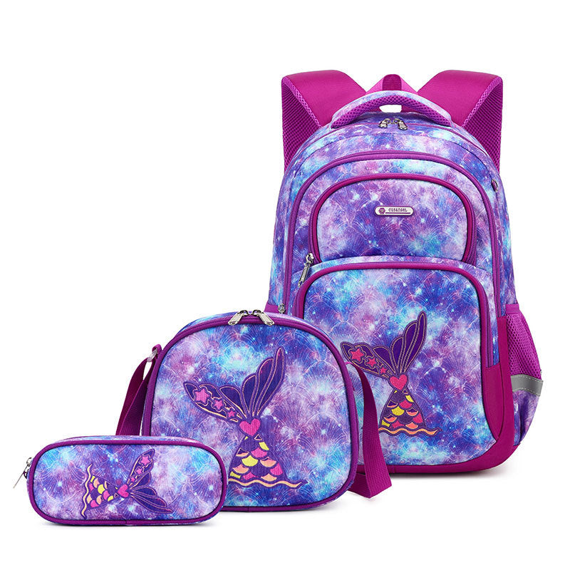 Mochilas escolares de comercio exterior, estudiantes de primaria, niños, unicornios, mochilas para tercero a sexto grado, mochilas ultraligeras para niños y mujeres, venta al por mayor 