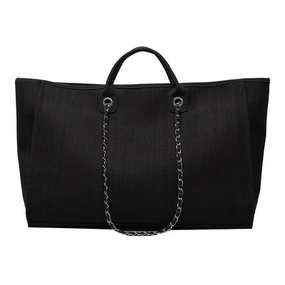 Bolso de mano para mujer, de gran capacidad, portátil, con cadena cruzada, 0,8 kg 