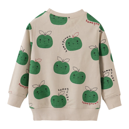 A European and American style brand children's clothing autumn and winter cotton long-sleeved sweater top, girls' long-sleeved terry sweater children's clothing