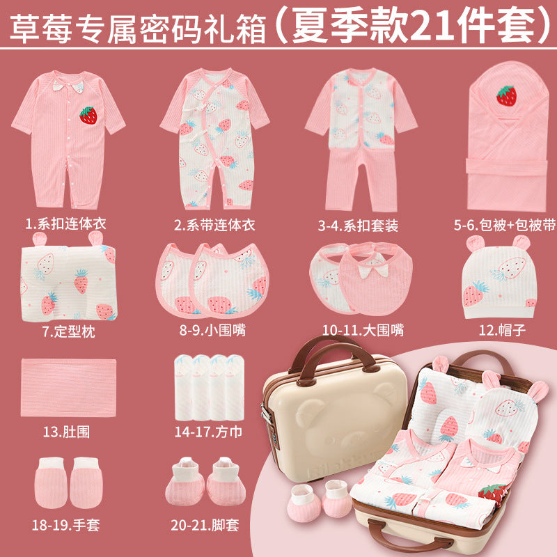 Newborn Spring/Summer Gift Box Baby Thin Clothes Newborn Full Term Baby Set Birth Supplies Complete Set Box