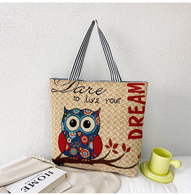 student tote portable canvas bag