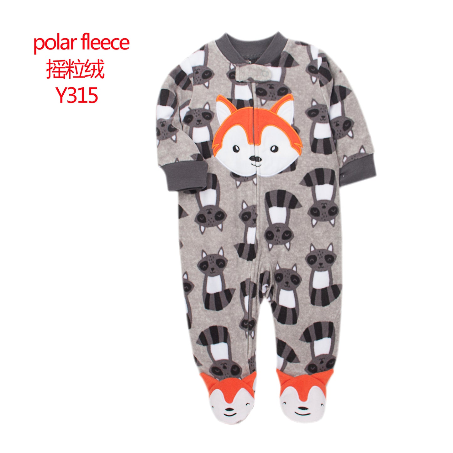 A manufacturer fleece foot climbing clothes long-sleeved onesies baby going out clothes baby Romper pajamas