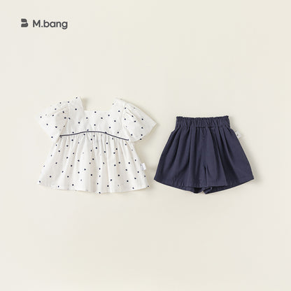 A Babycity children&#039;s bow doll shirt pants girl Korean suit summer dress two-piece tide XT24120