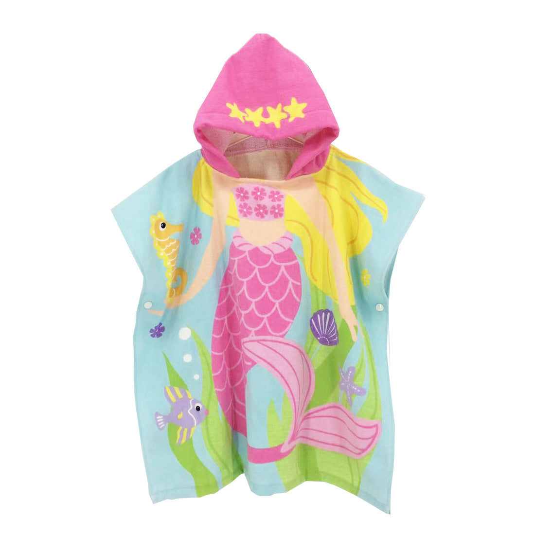 A children's bathrobe in stock, Amazon's best-selling European and American cartoon wearable shower towel, extended pure cotton hooded cape  100% cotton 0.34kg