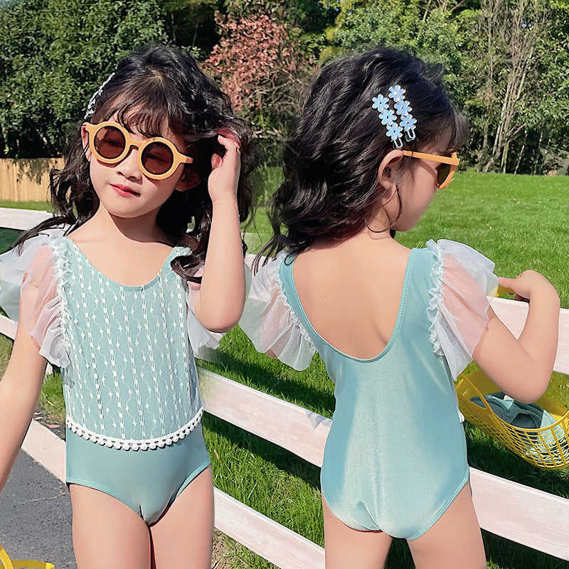 A children&#039;s swimsuit children 1-3 years old little girl baby seaside holiday swimsuit one-piece briefs swimsuit