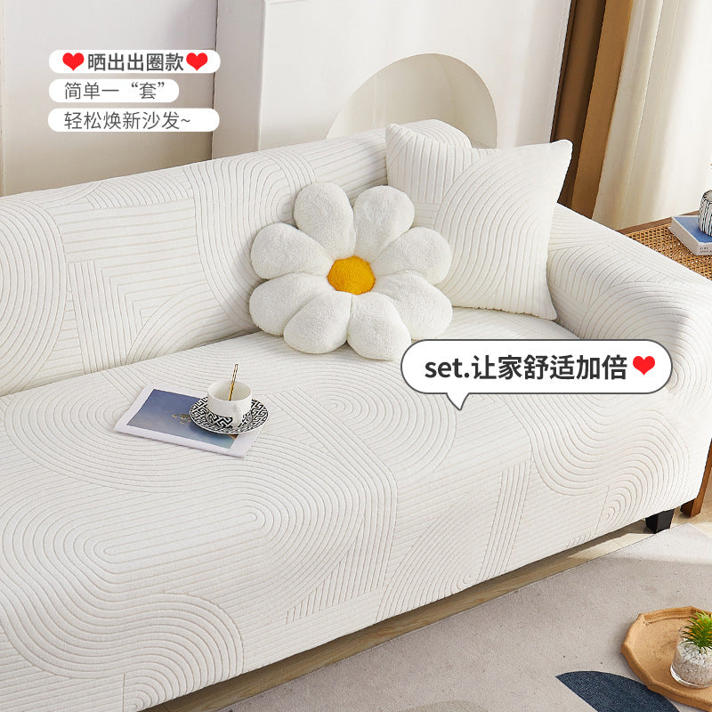 A elastic sofa cover all-inclusive swastika cover 2023 new sofa cover anti-cat scratch all-season non-slip cover