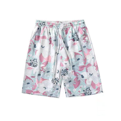 A Beach Pants Men's Summer Thin Quick-Drying Can Be Worn Out of the Water, Trendy Trendy Brand Loose Seaside Vacation Flower Shorts 0.15KG