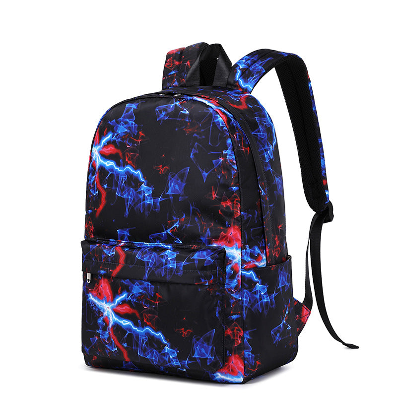 A 2023 new backpack three-piece set of printed cross-border large capacity middle school school bag fashion student backpack