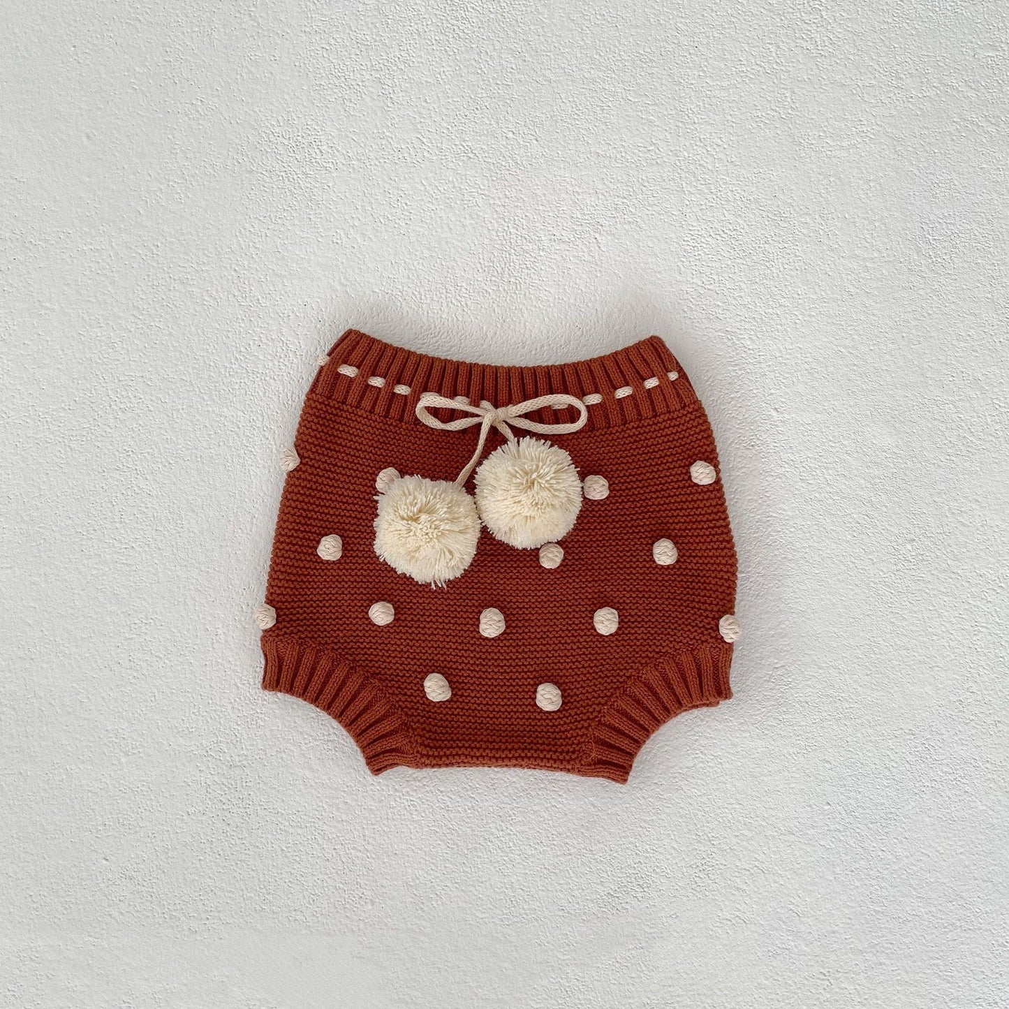 A Autumn baby children's bloomers 0-3 years old baby girl small ball crochet knitted shorts wool pants