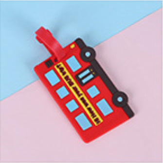 A cartoon boarding PVC luggage tags wholesale creative cartoon airplane luggage hang tags silicone luggage boarding tags