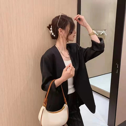 A high-end underarm bag half-moon bag women's new niche design bag 2024 trendy early autumn crescent handbag