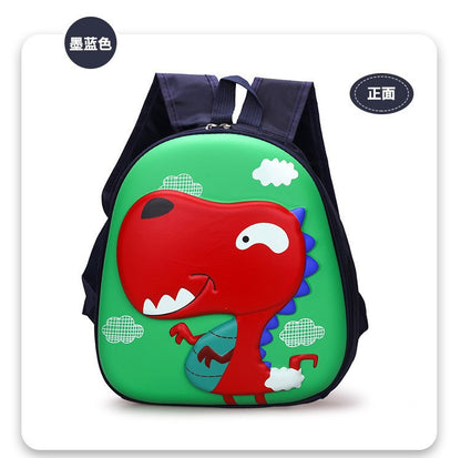 Mochila infantil de dibujos animados en 3D tridimensional, nueva mochila pequeña para clase de jardín de infantes, mochila de cáscara de huevo de dinosaurio linda de moda 