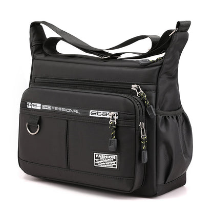 A Large capacity men's bag, shoulder bag, waterproof and wear-resistant backpack, multi-pocket business bag, business and leisure men's messenger bag.