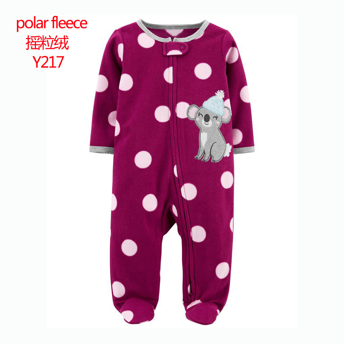 A manufacturer fleece foot climbing clothes long-sleeved onesies baby going out clothes baby Romper pajamas