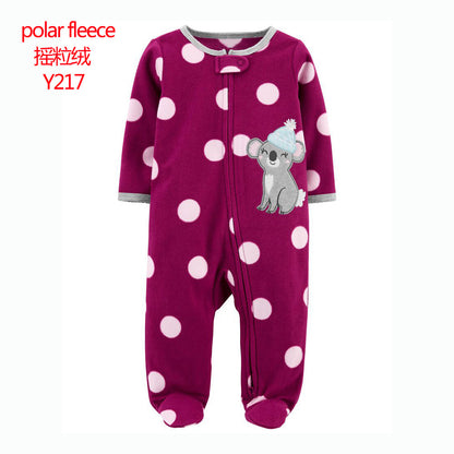 A manufacturer fleece foot climbing clothes long-sleeved onesies baby going out clothes baby Romper pajamas