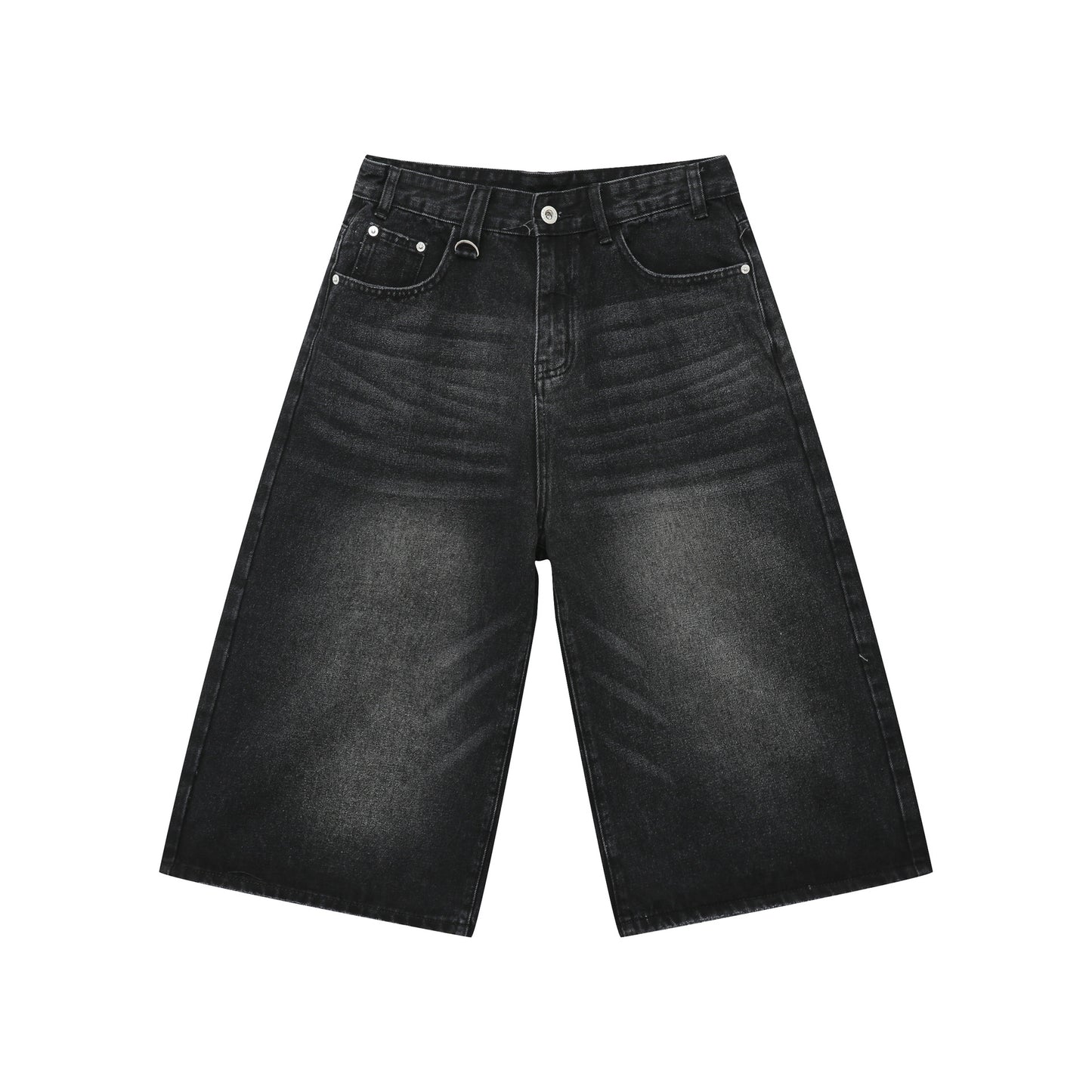 A nirben denim | Summer loose silhouette washed retro old seven-point straight denim shorts male tide