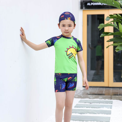 A Quick drying children's swimsuit for boys and girls, new small and medium-sized split baby girl swimsuit and swimsuit set wholesale 0.12KG