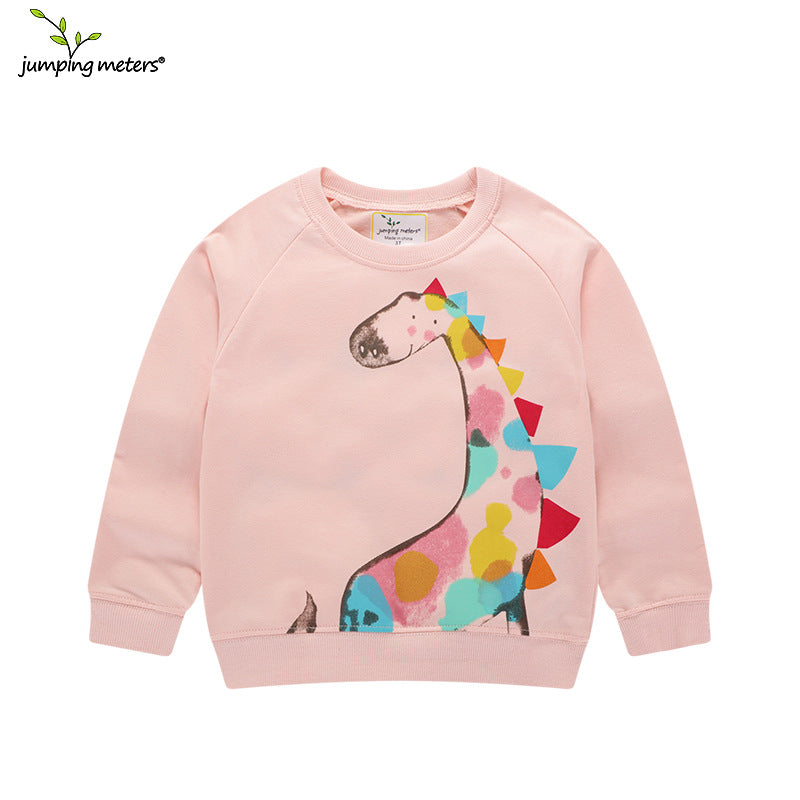 A children's clothing wholesale 2024 manufacturers Europe and America autumn children's clothing girls sweater children's baby round neck long sleeve terry fabric