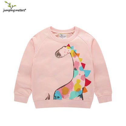 A children's clothing wholesale 2024 manufacturers Europe and America autumn children's clothing girls sweater children's baby round neck long sleeve terry fabric