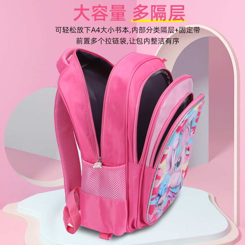 A Factory spot new foreign single three-piece backpack boys, girls, primary school students, children's trolley schoolbags, large capacity