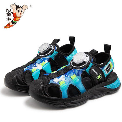 P Astro Boy Youth 2024 Summer Boys and Girls Sandals New Baotou sandals with anti slip soft soles Fashion Beach Shoes